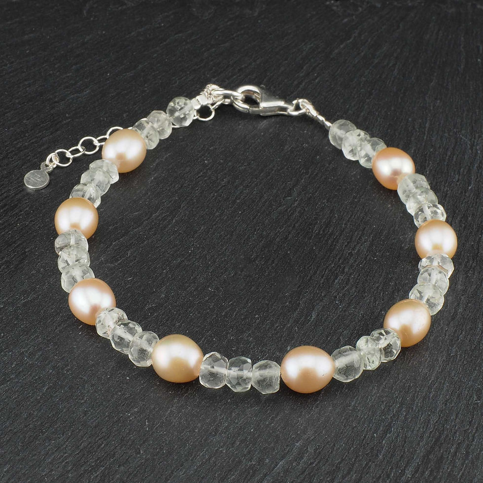 Armband Fluorit Süsswasser Perlen