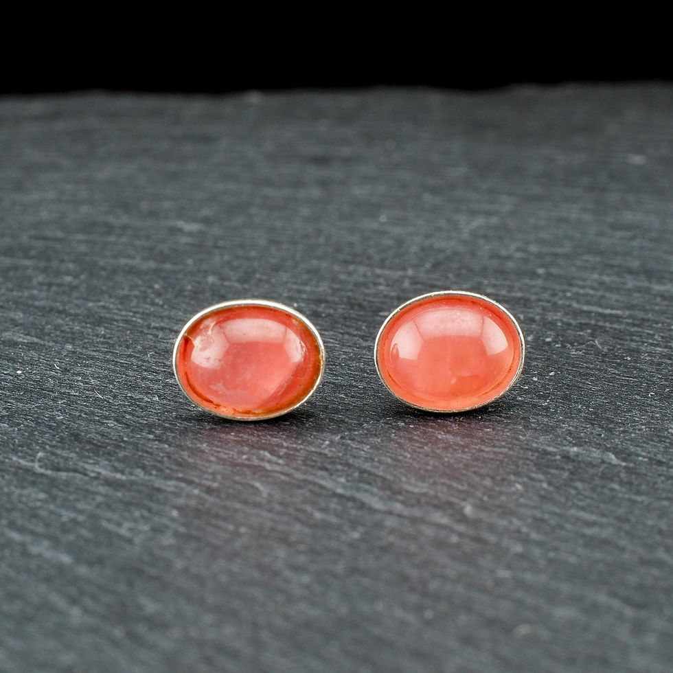 Ohrstecker - Rhodochrosit