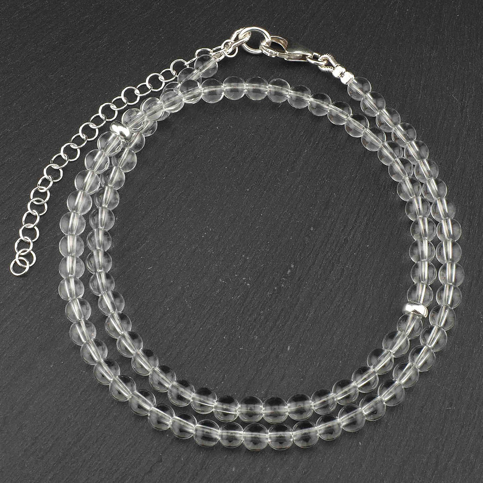 Bergkristall Halskette 925 Silber