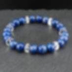 Armband aus Lapislazuli und Bergkristall