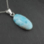 Anhänger - Larimar / 925 Silber rhodiniert