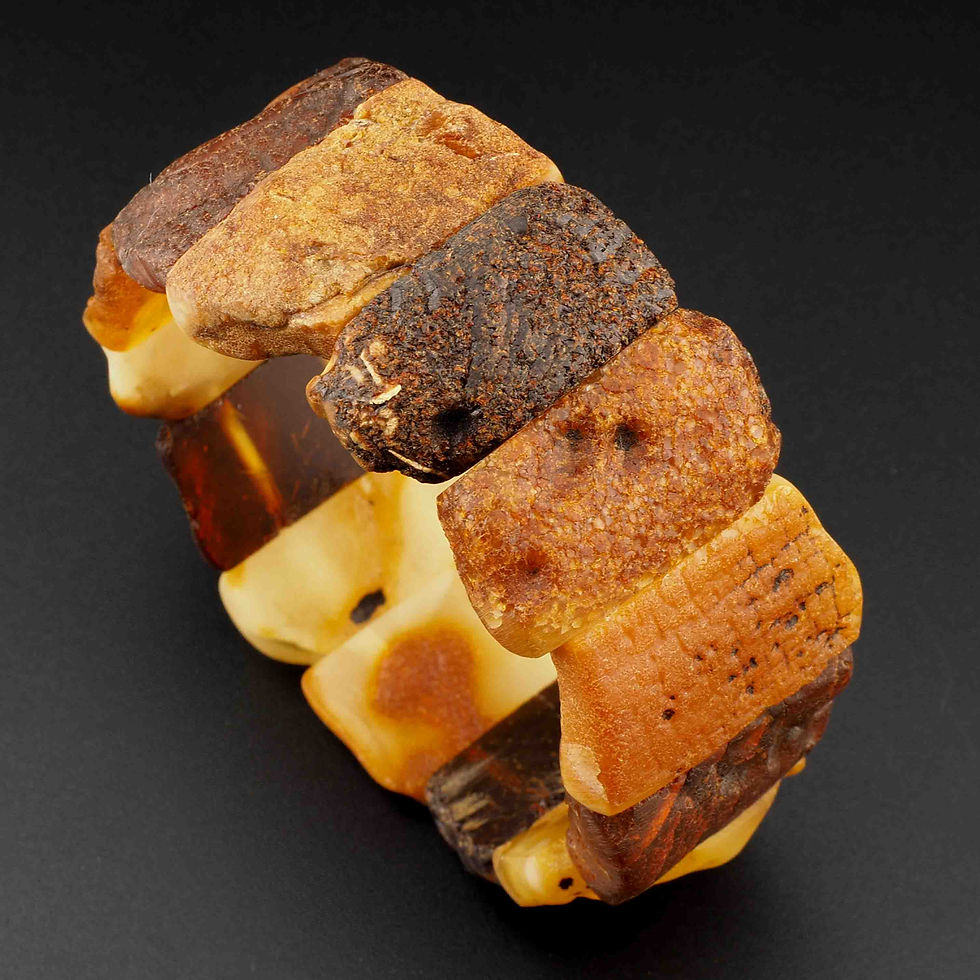 Bernstein Armband Rohbernstein Elastikband Breit