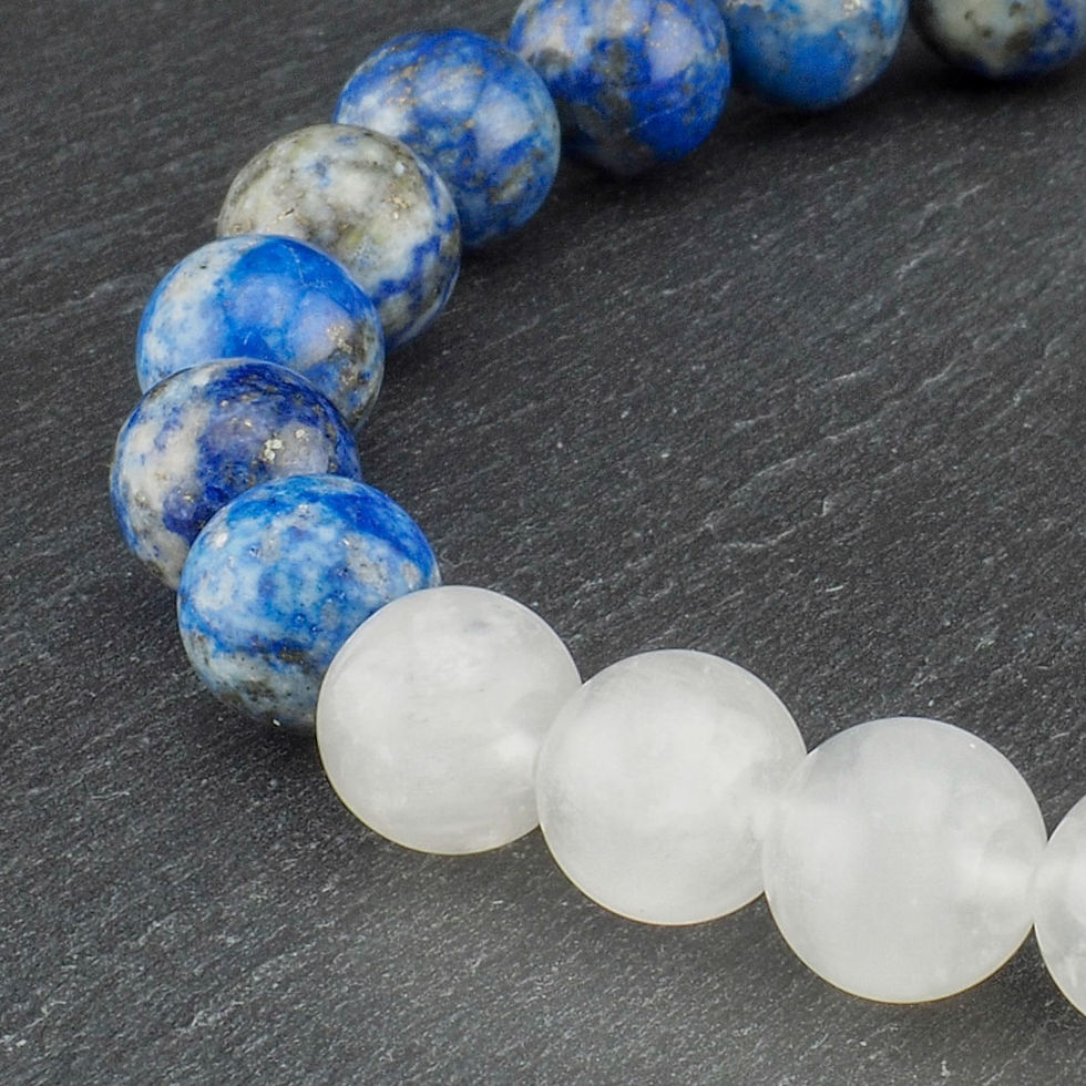 Armband aus Lapislazuli / Regenbogen Mondstein