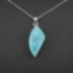 Anhänger - Larimar / 925 Silber rhodiniert