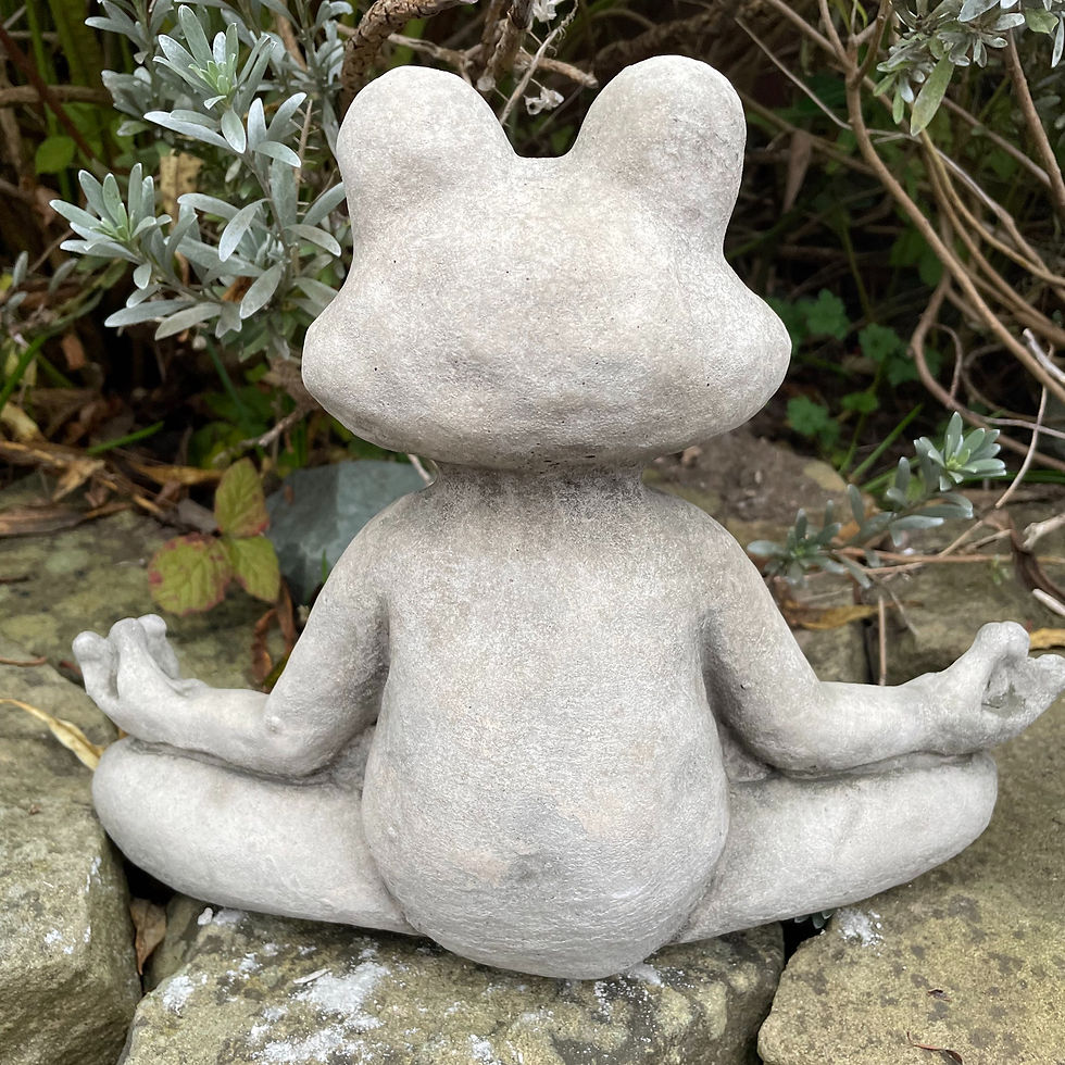 Thumbnail: Stone Garden Ornament - Meditating Frog