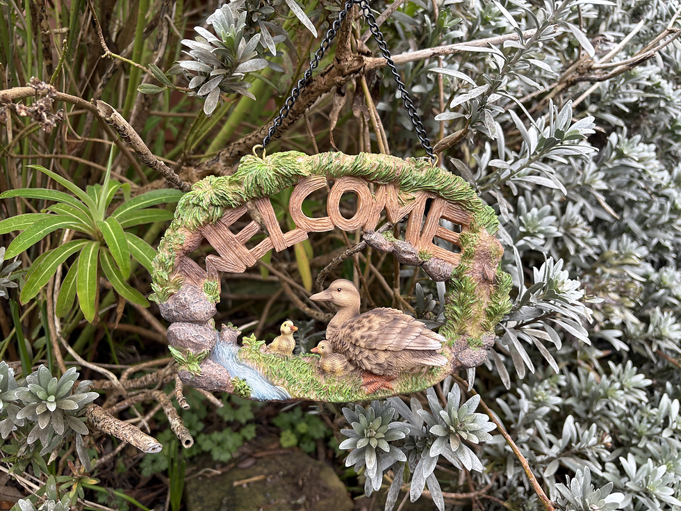 Thumbnail: Vivid Arts - Hanging Duck Family Welcome