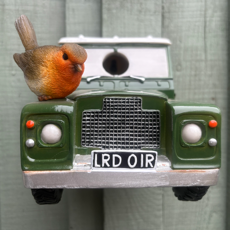 Thumbnail: Vivid Arts Classic Land Rover Defender Birdhouse – Hand-Painted Resin Bird Box