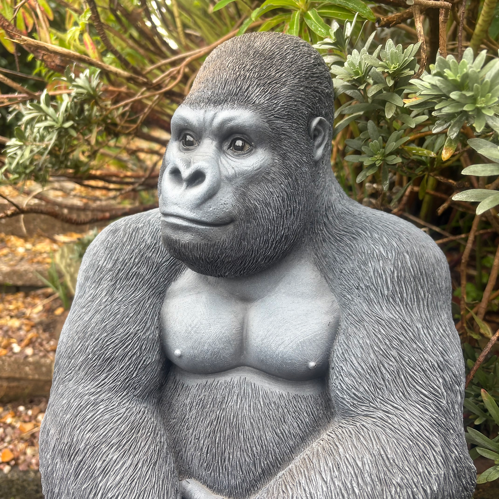 Thumbnail: Vivid Arts Sitting Gorilla Garden Ornament – Highly Detailed Resin Statue