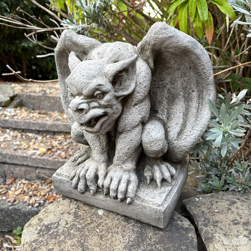 Thumbnail: Stone Winged Gargoyle Statue – Reconstituted Stone Garden Ornament with Antique 