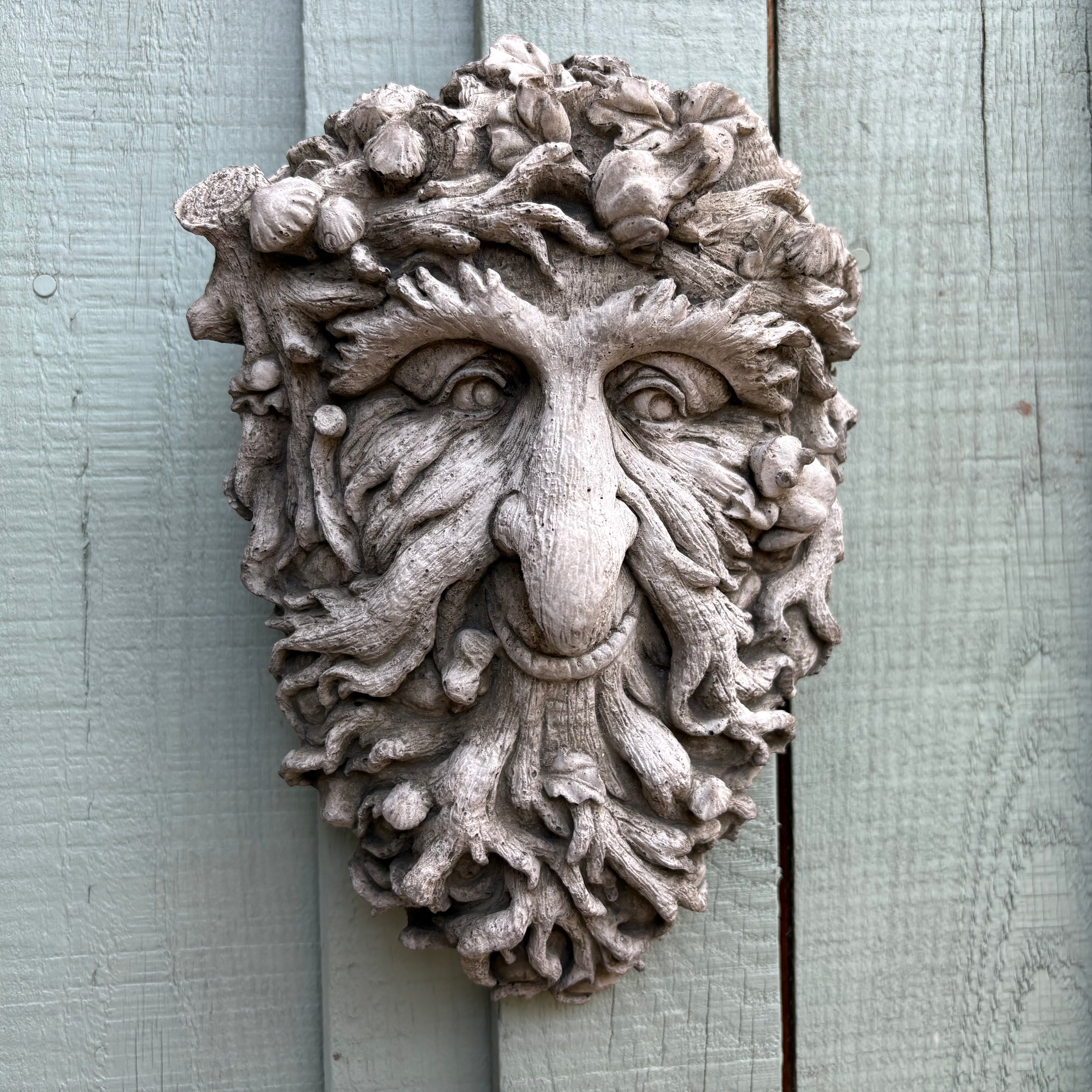  Stone Garden Ornament - Old Croakwyn Greenman