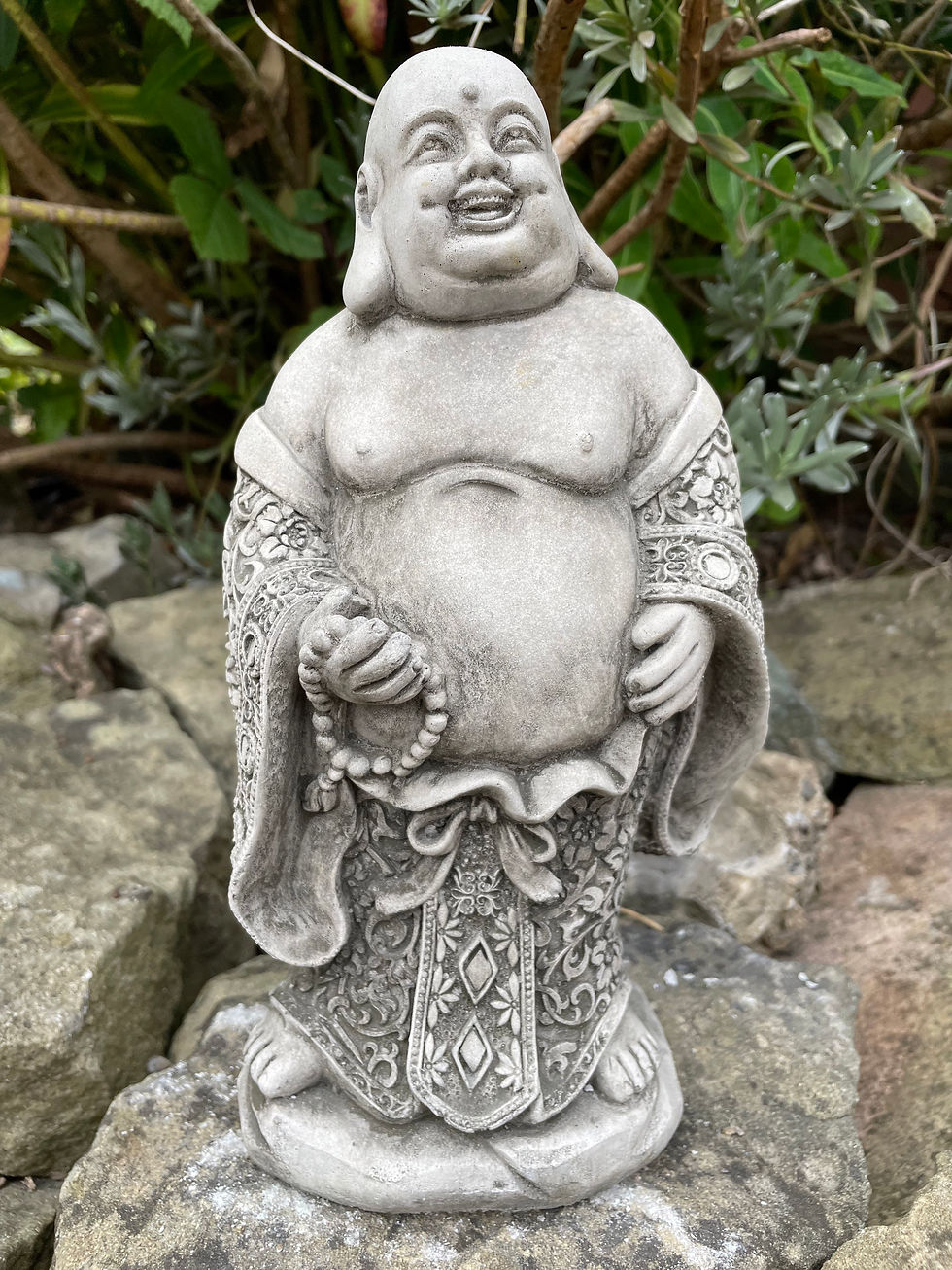 Thumbnail: Stone Garden Ornament - Standing Happy Buddha 