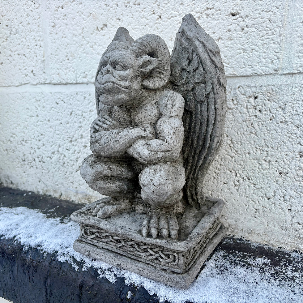 Thumbnail: Classic Stone Devil Gargoyle Garden Ornament – Gothic Winged Statue