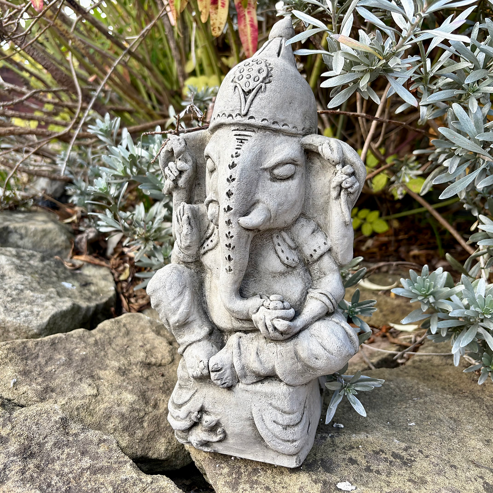 Thumbnail: Stone Ganesh Statue – Cast Stone Lord Ganesha Garden Ornament (29cm)