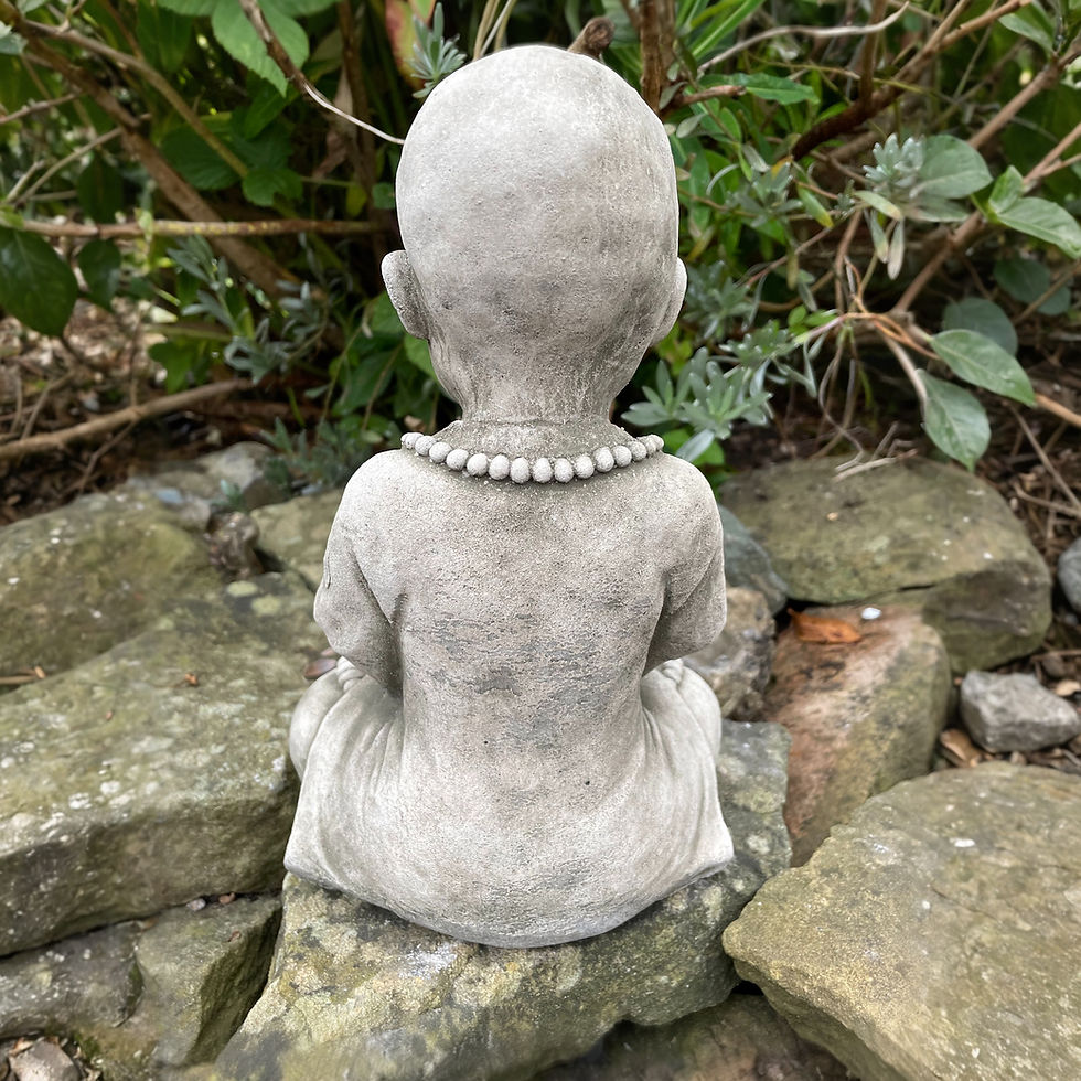 Thumbnail: Stone Garden Ornament - Praying Monk Buddha