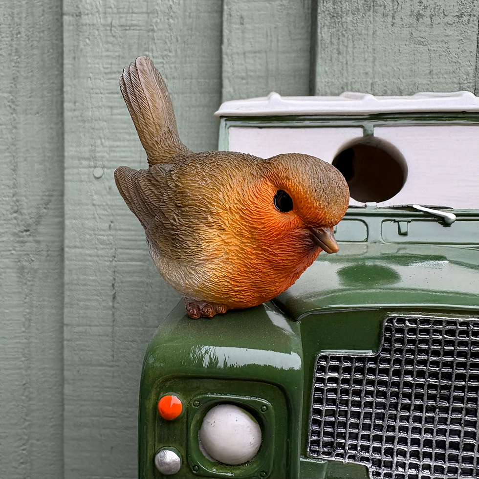 Thumbnail: Vivid Arts Classic Land Rover Defender Birdhouse – Hand-Painted Resin Bird Box