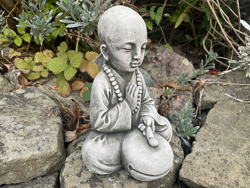 Thumbnail: Stone Garden Ornament - Monk Buddha