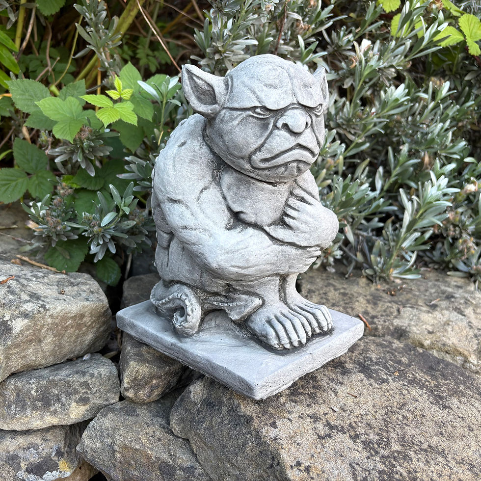 Thumbnail: Sitting Gargoyle Stone Garden Ornament