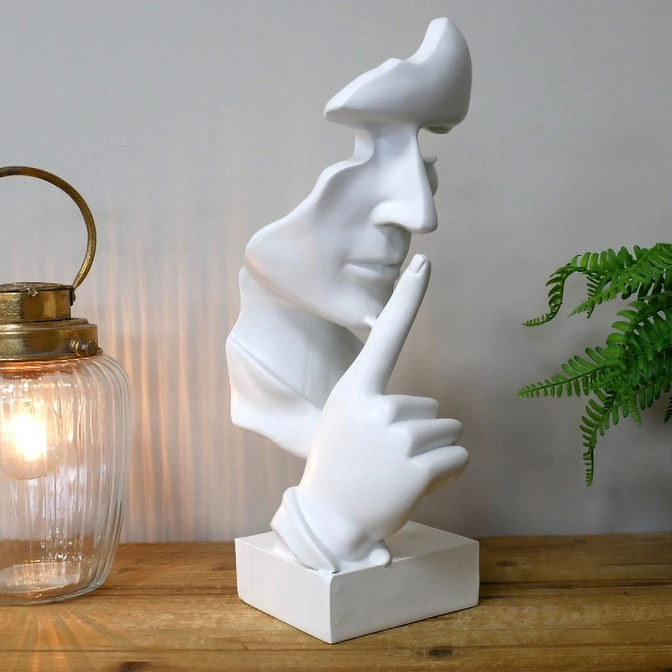 Shhhh Statue - White