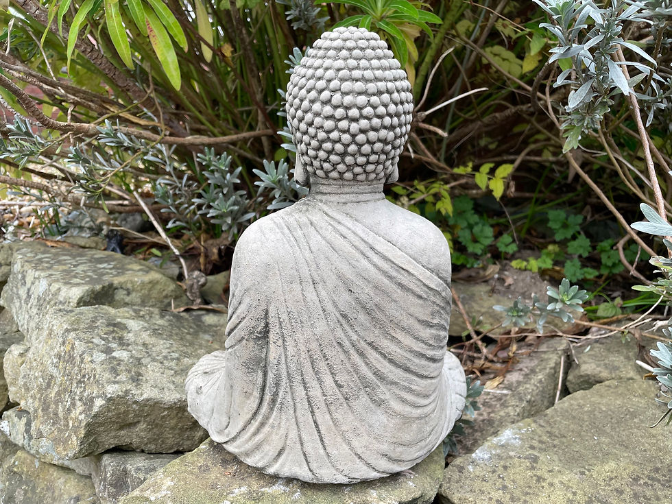 Thumbnail: Stone Garden Ornament - Robed Buddha