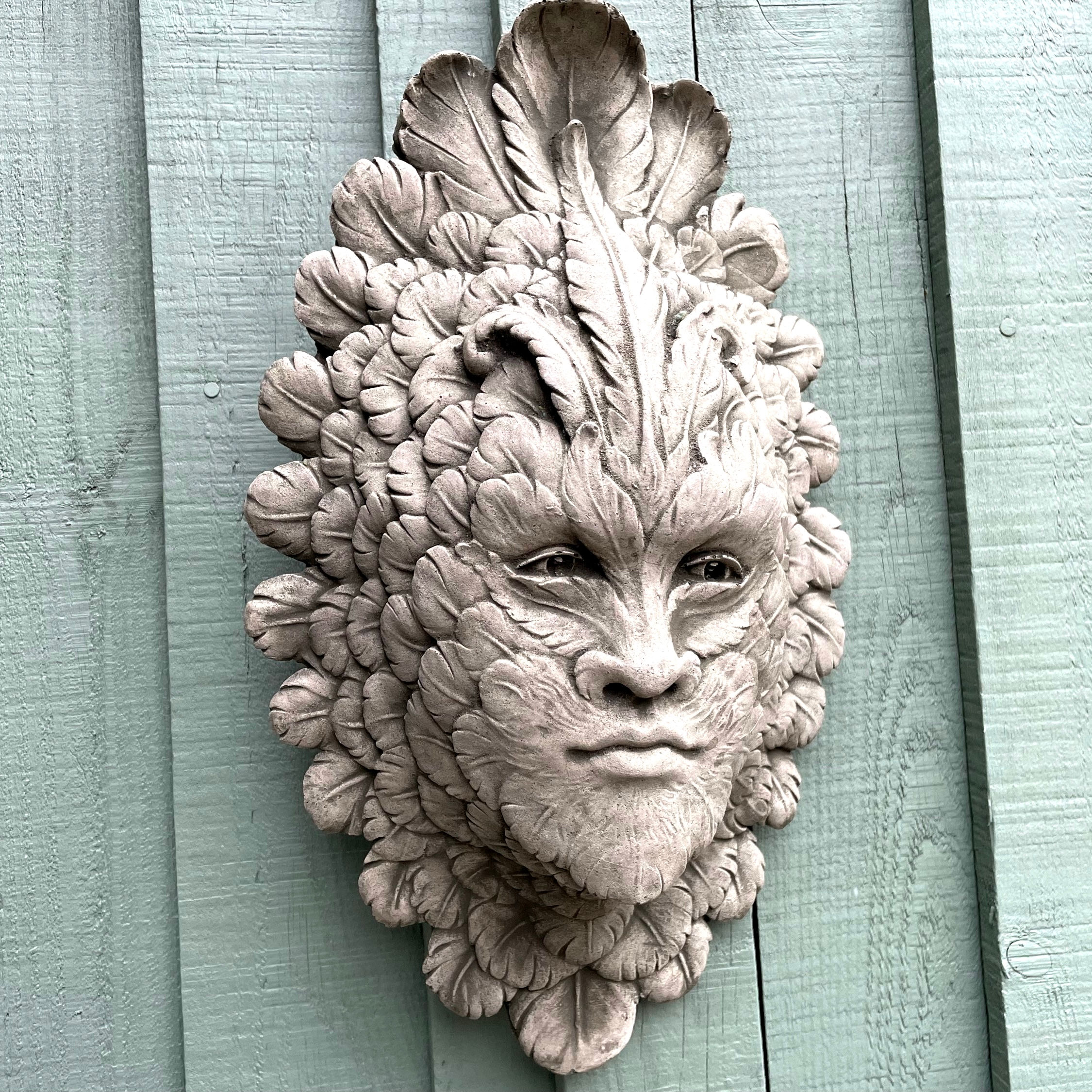 Stone Garden Ornament - Leaf Greenman