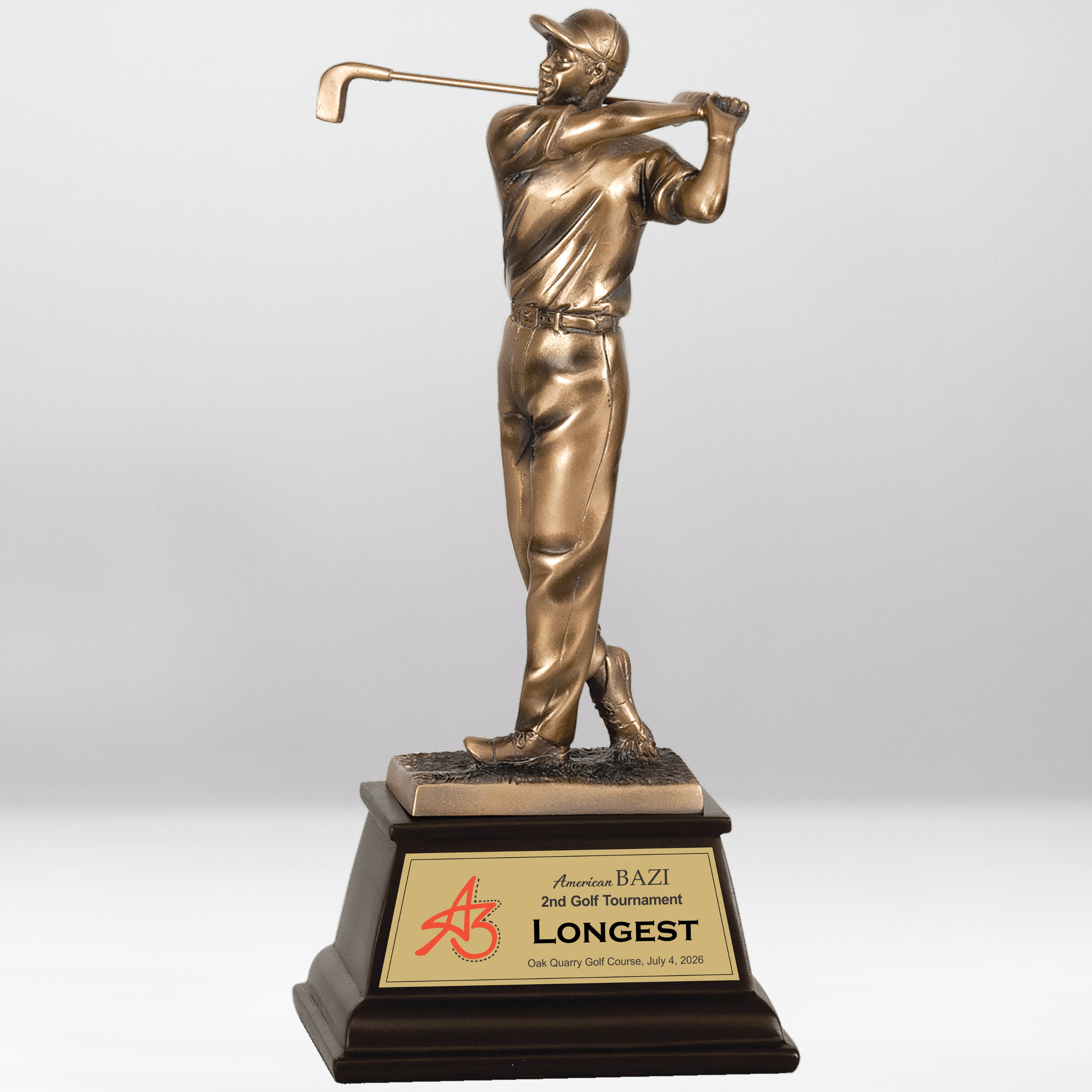 JGSN22 Bronze Resin Male Golf Shot Award