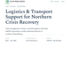Cover of the ALPS Resilience report on logistics and transport support for the Northern Crisis Recovery Project