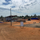 The completed Muxara Public Space in Pemba with pavilion, play equipment and solar lighting