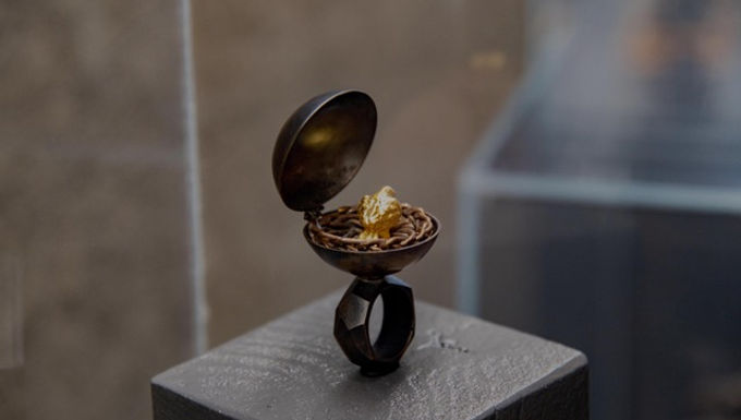 bronze, gilded gold and silver