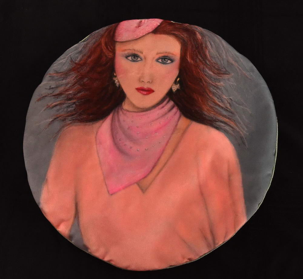 Art top of Pink Lady Beret