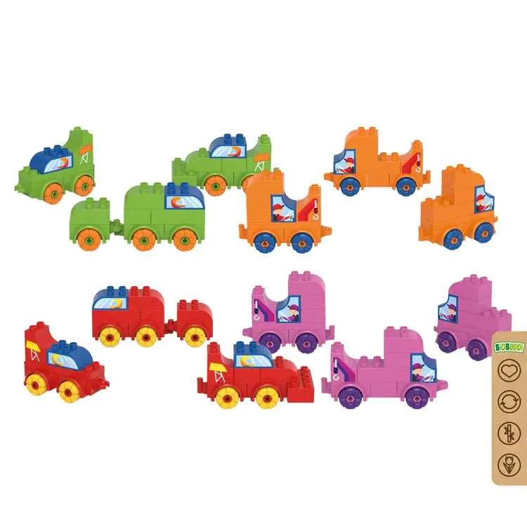 BioBUDDI Cars set for toddlers similar to Duplo