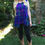 Thumbnail: T 455 Multi Purple Cotton Tank Top S M only