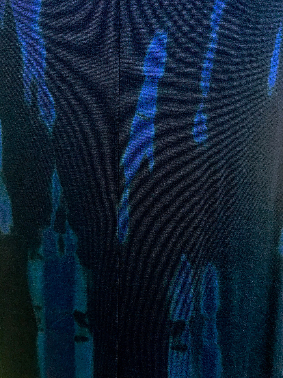 Thumbnail: D 228 Black Marble Bell Sleeve Maxi Dress
