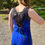 Thumbnail: D 749 Lace Back Midnight Blue Dress