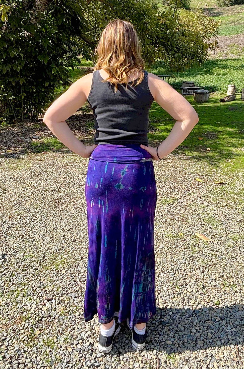Thumbnail: S 650 Purple & Black Maxi Skirt