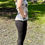 Thumbnail: T 733 Cotton Black & White Cotton Criss Cross Back Top