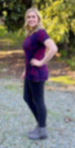 Thumbnail: T 722 Merlot V Neck Short Sleeve Tunic Top