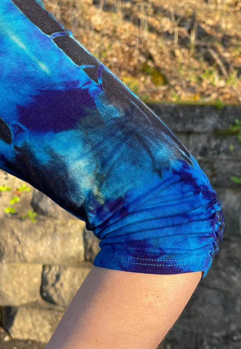 Thumbnail: T 714 Multi Blue Purple & Black Tunic Top
