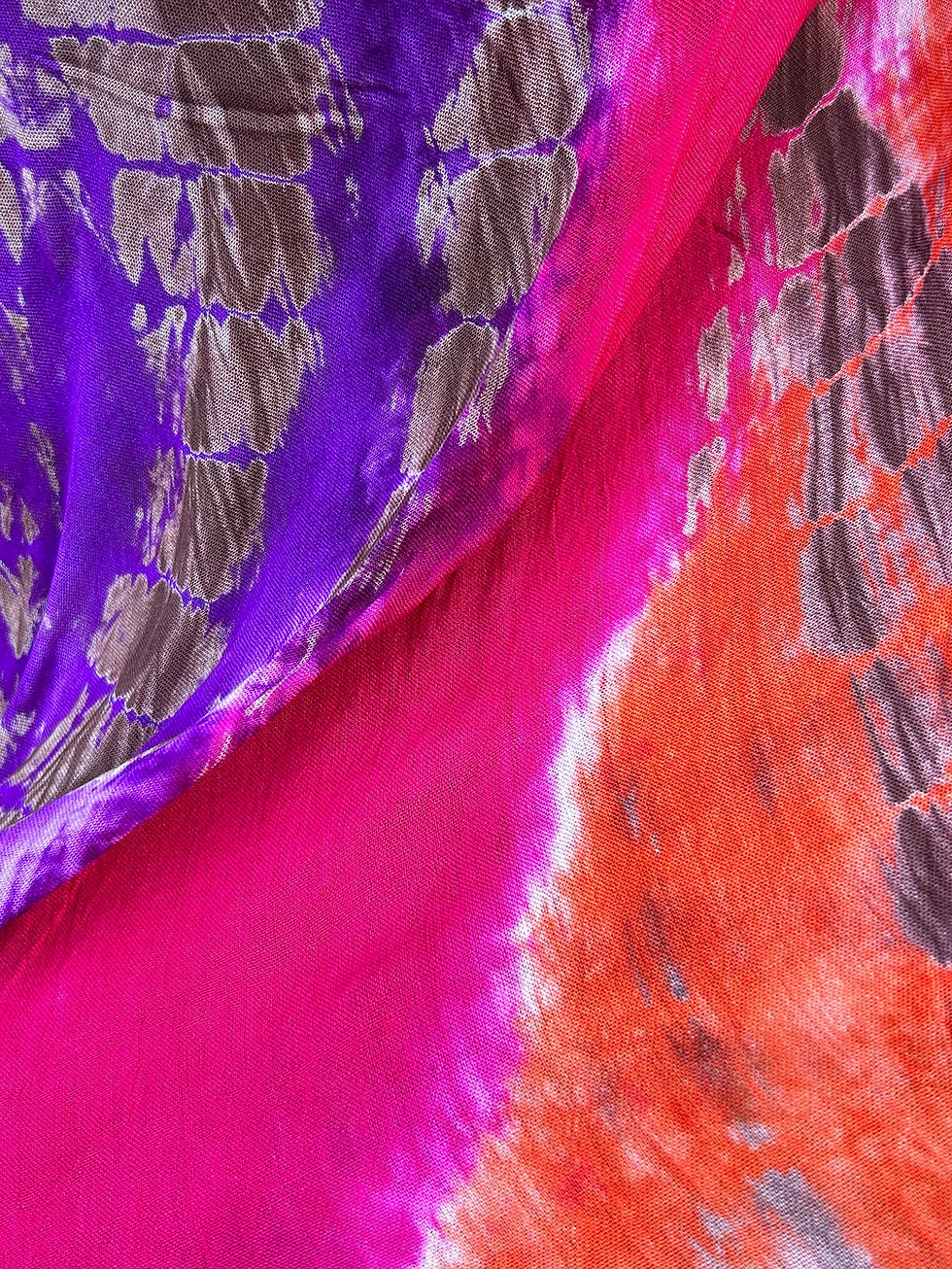 Thumbnail: D 725 Purple & Pink Cotton Gauze Tank Dress