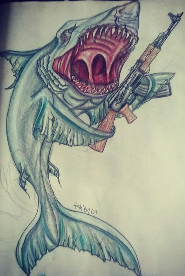 Shark with an AK47
