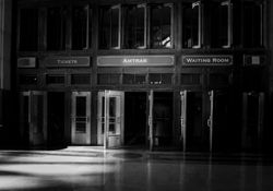 union station ticket doors - b&w.jpg