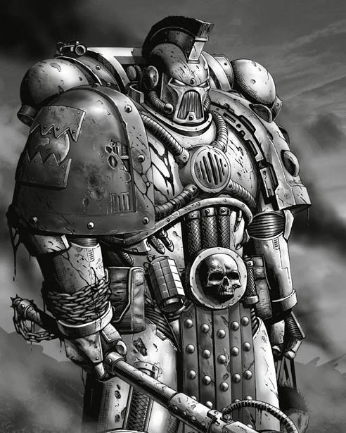 Det finns ingen bild på denna man så en Space Marine får duga