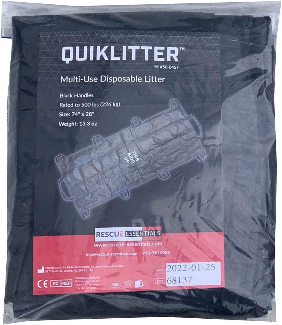 Thumbnail: The Original Rescue Essentials Brand QuikLitter, Black Nylon Handles, Non-Woven
