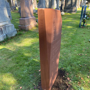 Bespoke memorial installed at the Dean cemetery, Edinburgh.