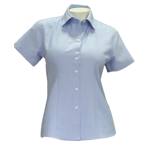 Miniatura: Blusa manga corta  para dama en oxford.
