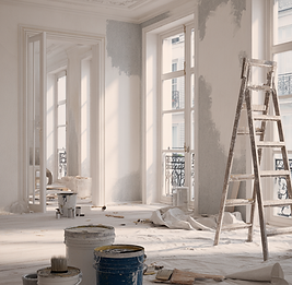 Chantier en cours dans un appartement