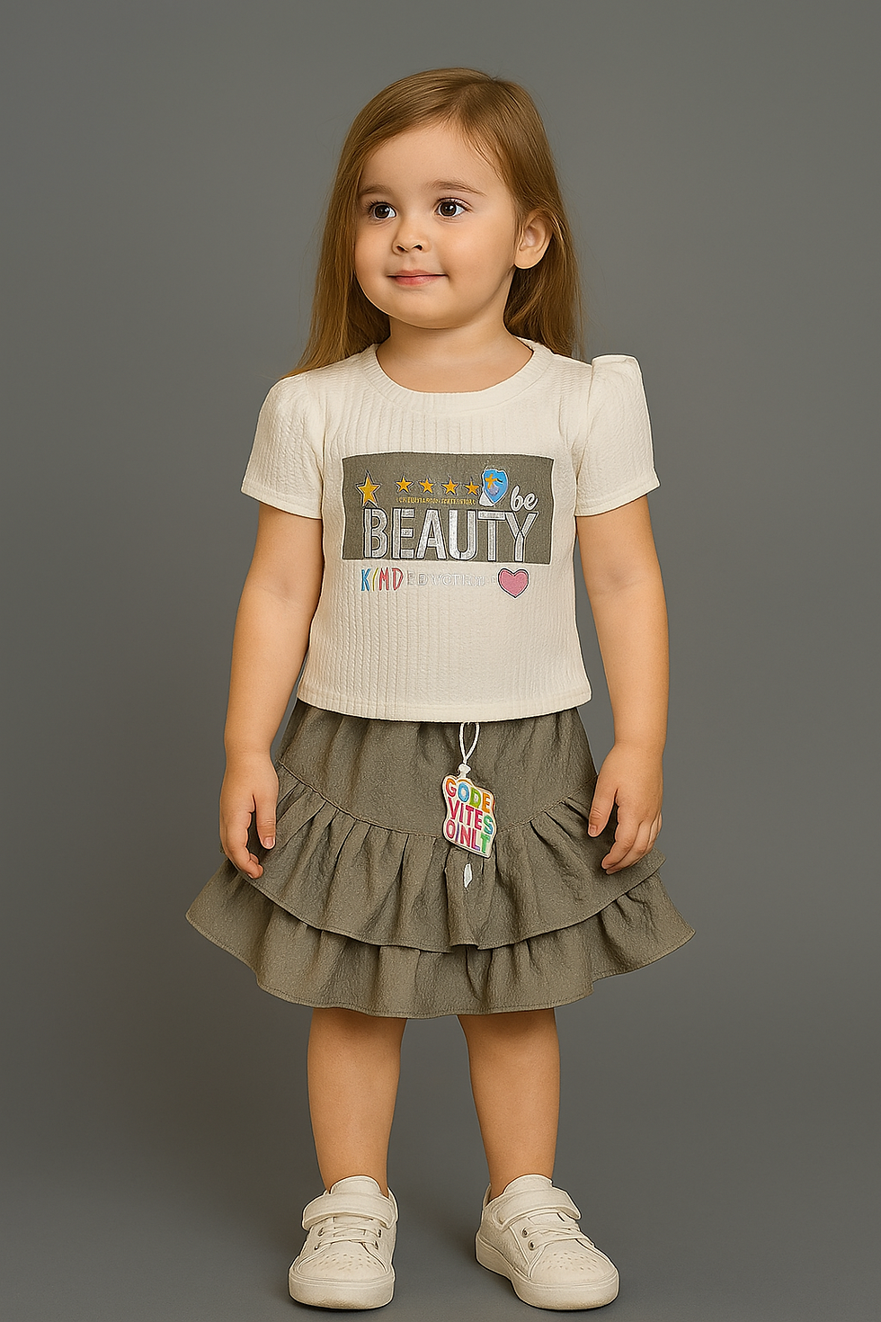 Stylish Baby Girl Skirt & T-Shirt Set – Size 3 to 6 Months