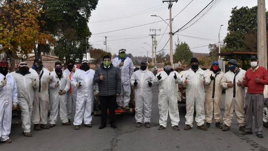Continúa sanitización en diversos sectores de Santa María