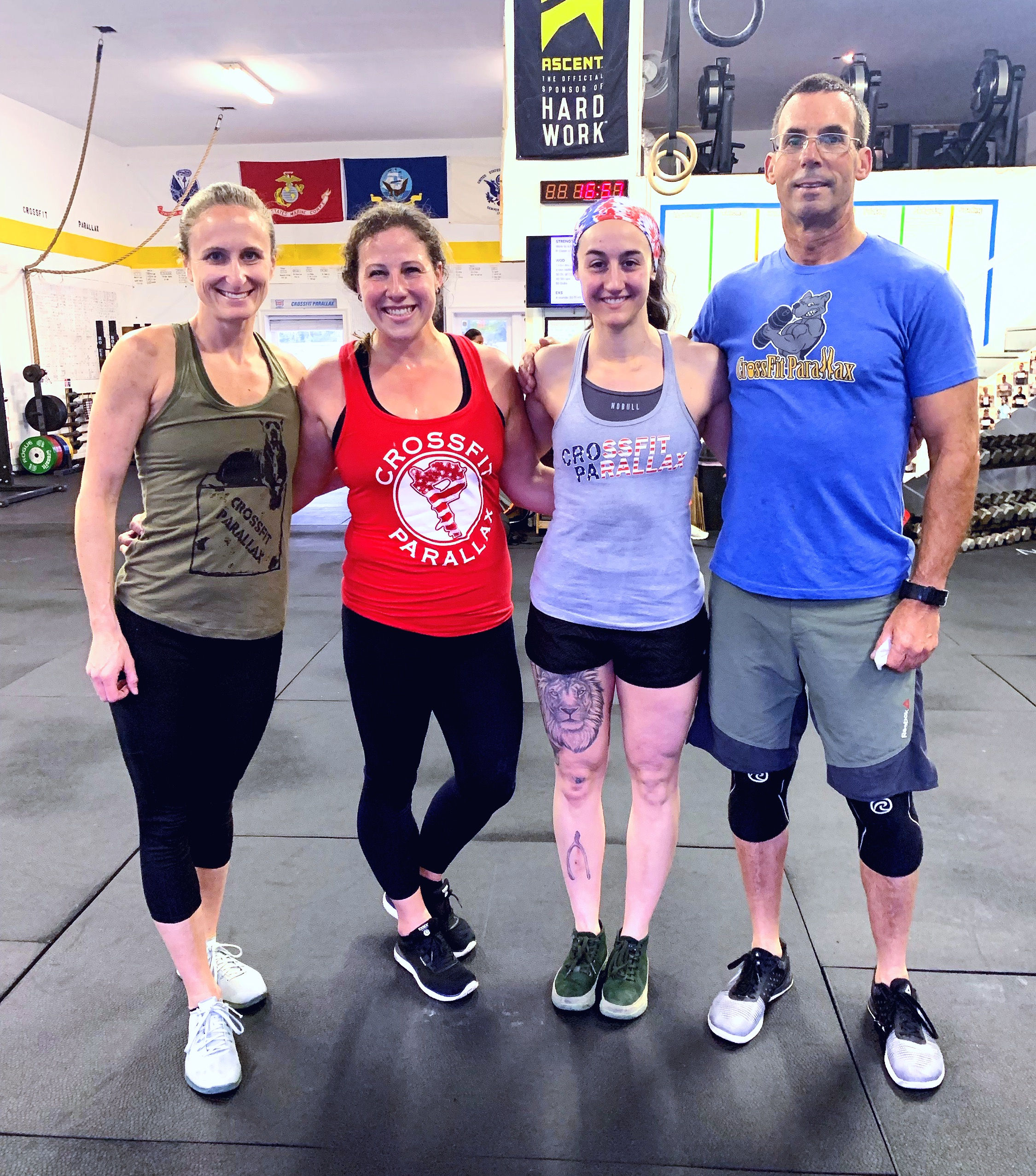 Red Barbell Flag Tank