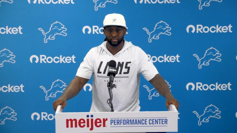 Detroit Lions Defensive Coordinator Kelvin Sheppard Day 4 Press Event