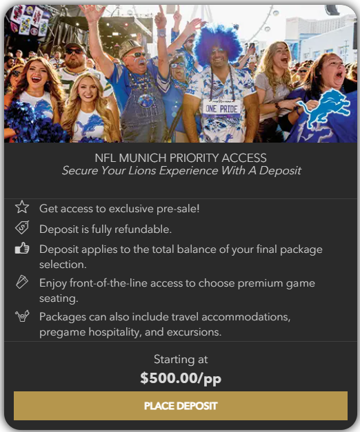 Link to get Detroit Lions tickets for the Munich game in Germany